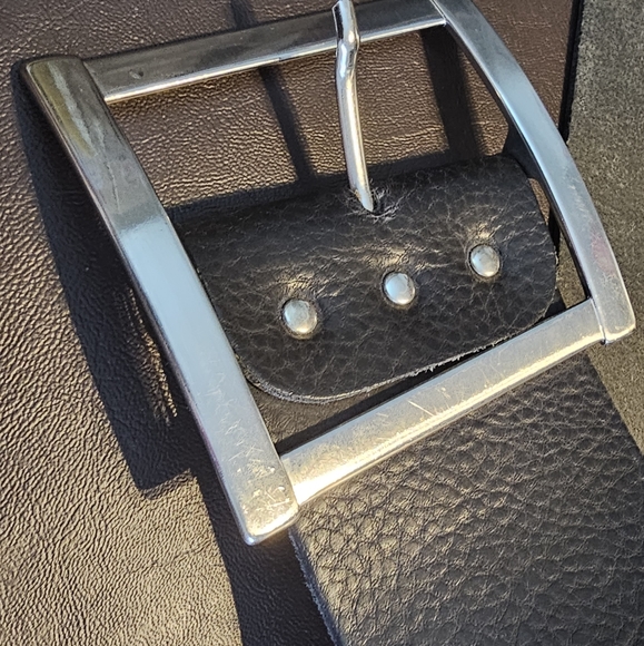 SOLD size 18-22 - wide leather belt, fits waist 35-40in (89-102cm) - M&S Per Una - Picture 13 of 16